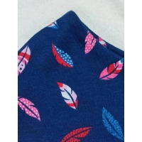 Granatowa Maska Ochronna z bawełny dwuwarstwowa - listeczki